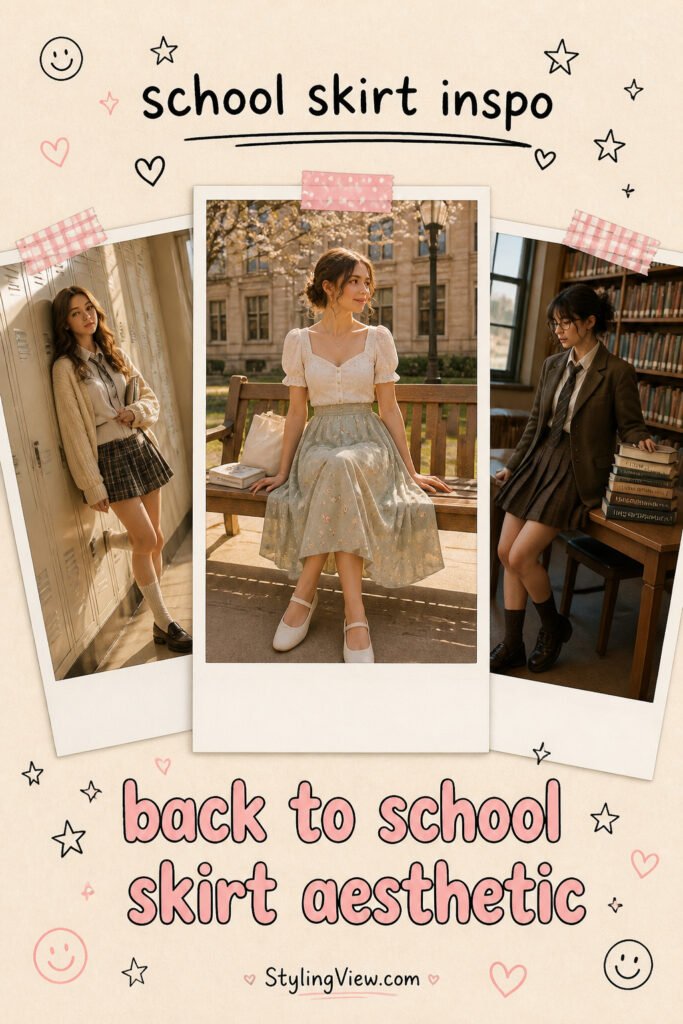 15 Fun Back To School Outfits Skirt Aesthetic