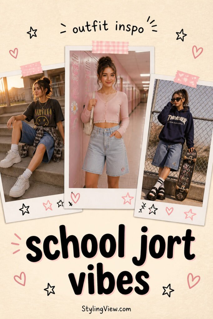 12 Top Back To School Outfits Jorts Aesthetic